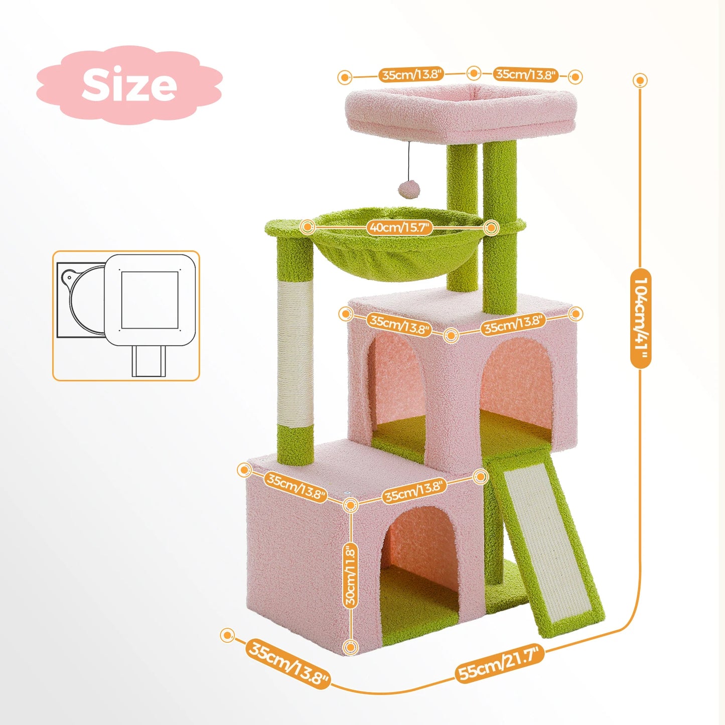 Multi-Level Cat Tower with Spacious Condos