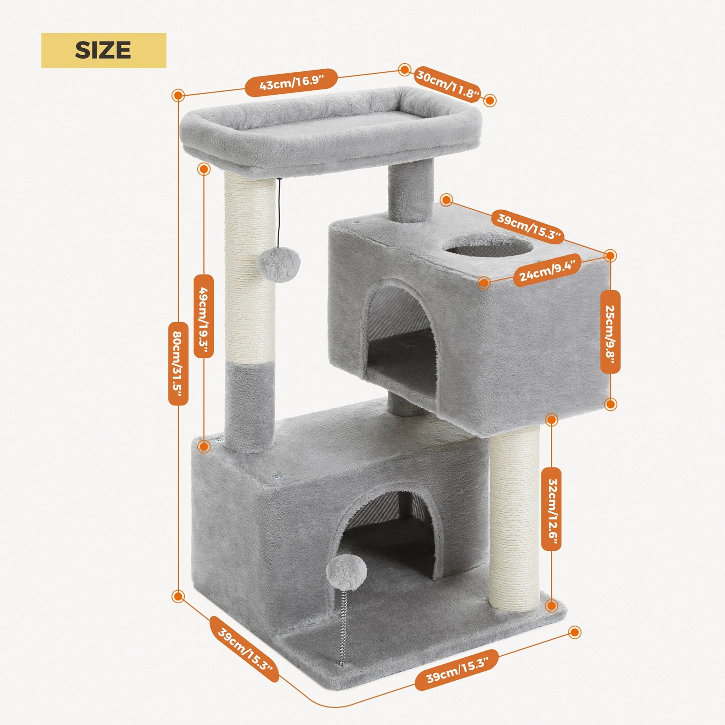 Multi-Level Cat Tower with Spacious Condos