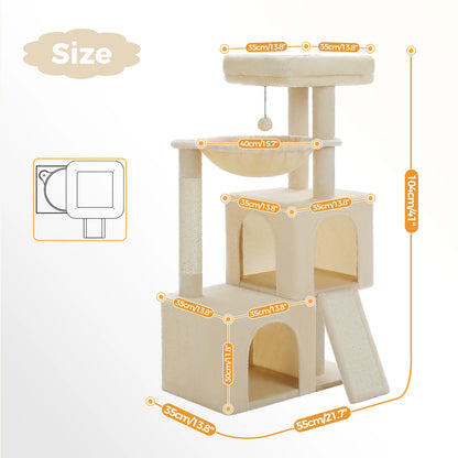 Multi-Level Cat Tower with Spacious Condos