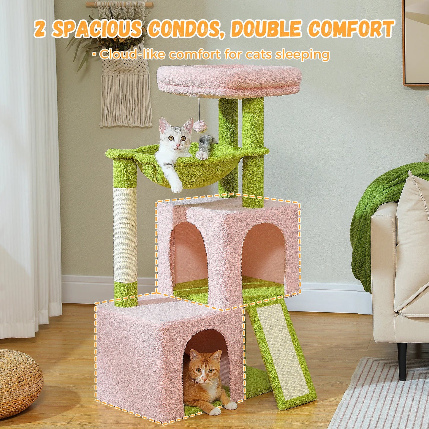 Multi-Level Cat Tower with Spacious Condos