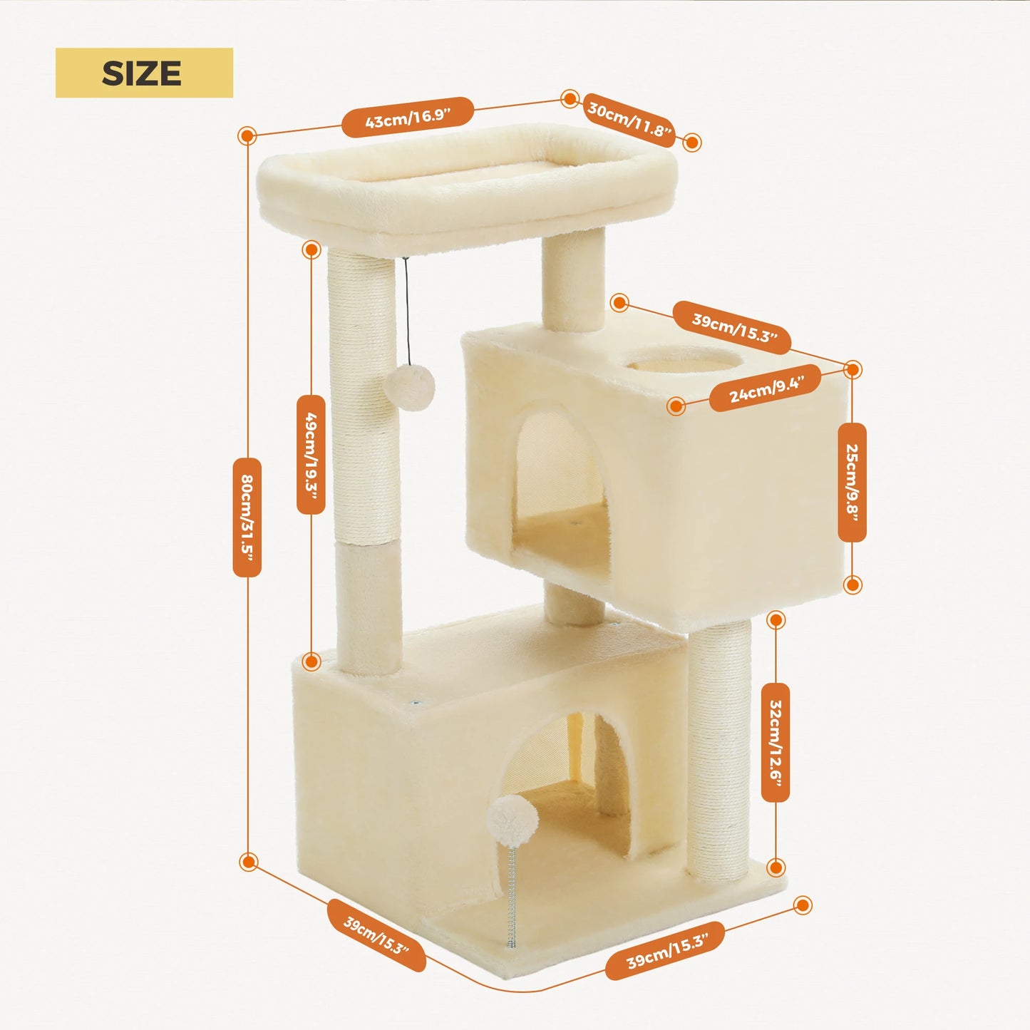 Multi-Level Cat Tower with Spacious Condos
